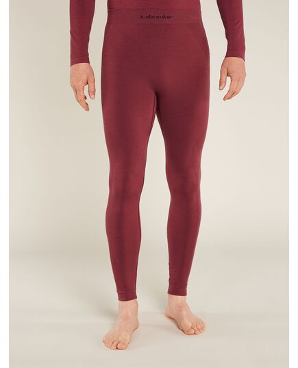 Icebreaker Legginsy męskie bezszwowe z mieszanki wełny merino 260 ZoneKnit - port, Rozmiar: XL