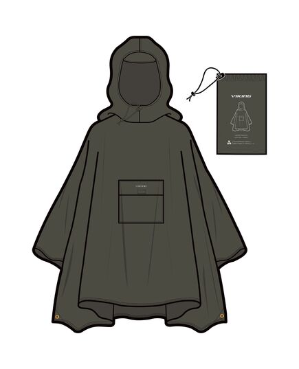 Poncho przeciwdeszczowe dla dorosłych VIKING Vesper zielone