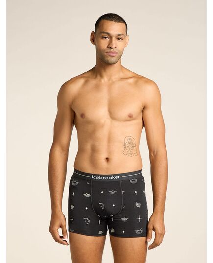 Icebreaker termoaktywne bokserki męskie 150 Anatomica Boxers Explore More - Black, Rozmiar: S