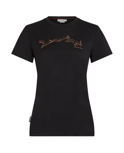 Icebreaker koszulka damska Merino 150 Tech Lite SS T-Shirt Airbourne Squirrel czarna, Rozmiar: L