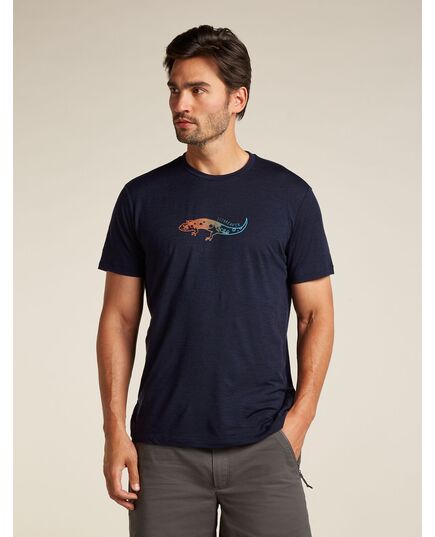 Icebreaker koszulka męska Merino 150 Tech Lite SS T-Shirt Slimey Salamander granatowy, Kolor: granatowy, Rozmiar: M