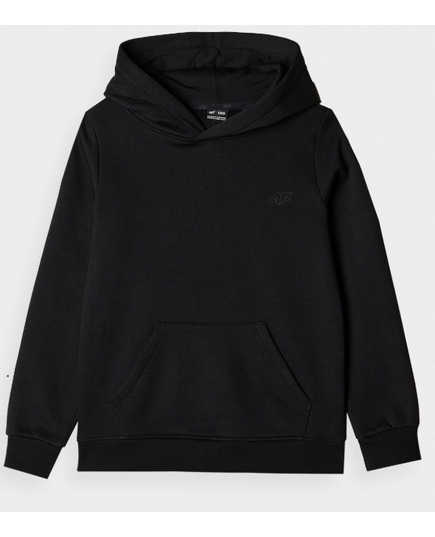 4F bluza z kapturem dla chłopca 4FJWSS25TSWSM1859 czarna, Kolor: czarny, Rozmiar: 164