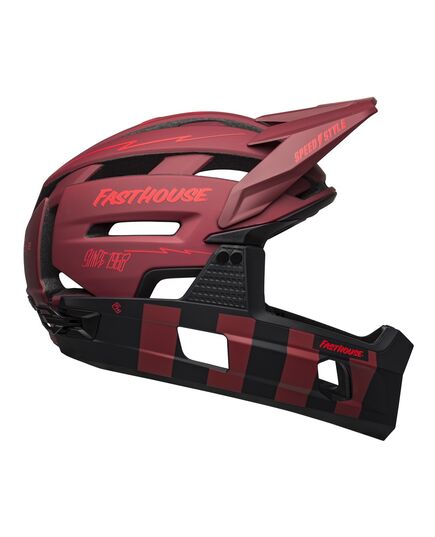 Kask full face BELL SUPER AIR R MIPS SPHERICAL matte czerwony czarny fasthouse, Kolor: czerwony, Rozmiar: S (52-56 cm)