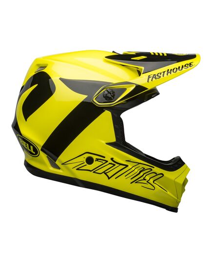 Kask full face BELL FULL-9 FUSION MIPS fasthouse gloss hi-viz czarny, Kolor: żółty, Rozmiar: M (55-57 cm)