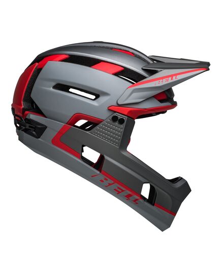 Kask full face BELL SUPER AIR R MIPS SPHERICAL matte gray czerwony, Kolor: szaro-czerwony, Rozmiar: L (59-63 cm)