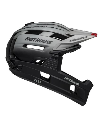 Kask full face BELL SUPER AIR R MIPS SPHERICAL matte gray czarny fasthouse, Kolor: czarno-szary, Rozmiar: L (59-63 cm)