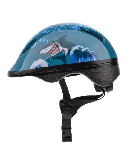 Meteor Kask rowerowy dziecięcy KS06 Baby shark, Kolor: granatowy, Rozmiar: 44-48