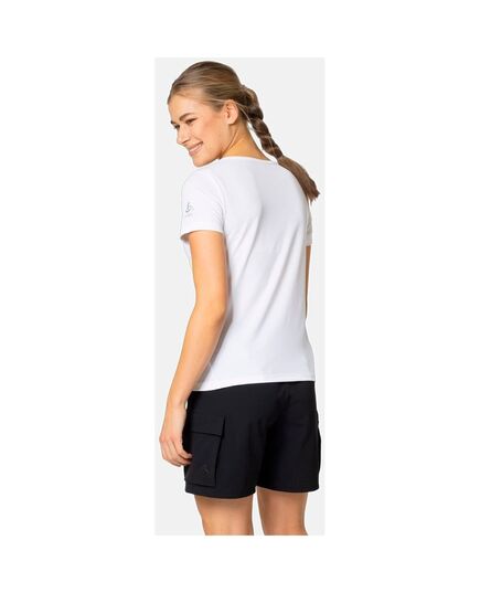 ODLO Koszulka techiczna damska T-shirt crew neck s/s F-DRY RIDGELINE biała, Kolor: biały, Rozmiar: S