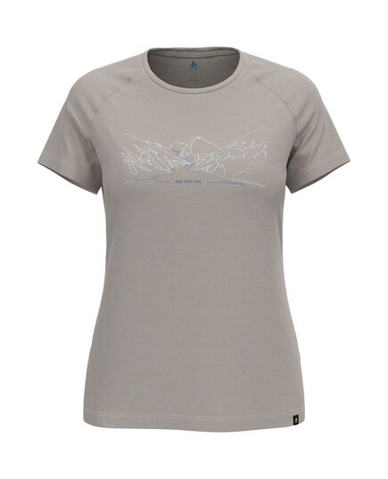 ODLO Koszulka damska Ascent PW 130 Run. Bike. Hike. T-Shirt Crew Neck szara, Kolor: szary, Rozmiar: S