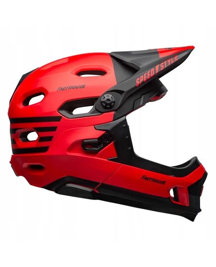 Kask full face BELL SUPER DH MIPS SPHERICAL fasthouse matte gloss czerwony czarny, Kolor: czerwony, Rozmiar: L (58-62 cm)