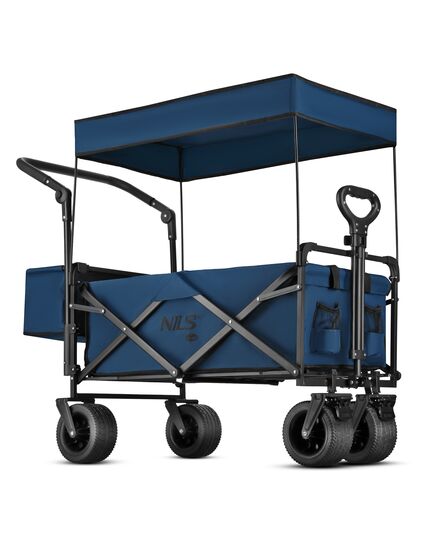 NILS CAMP wózek transportowy turystyczny 120L NC2605 granatowy