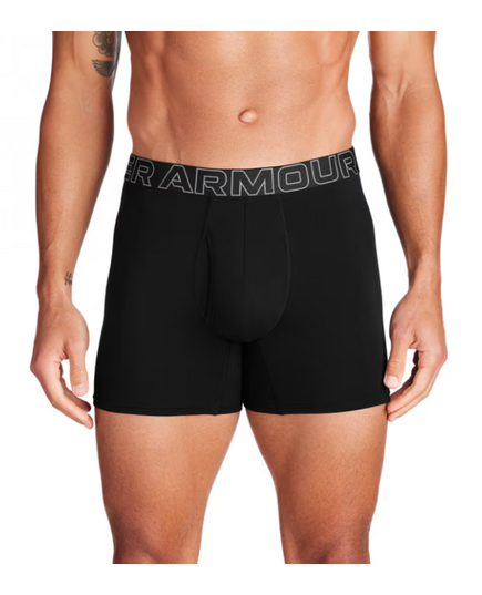 UNDER ARMOUR 3-Pak bokserki męskie UA Perf Cotton 6in czarne, Kolor: czarny, Rozmiar: M