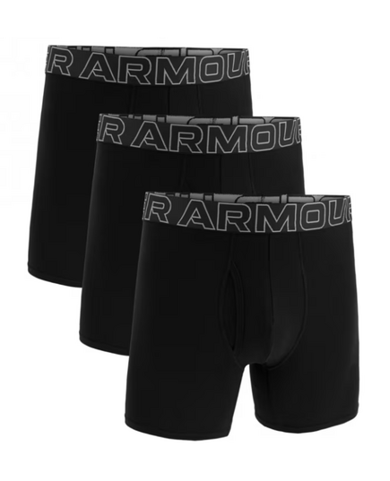 UNDER ARMOUR 3-Pak bokserki męskie UA Perf Cotton 6in czarne, Kolor: czarny, Rozmiar: XL