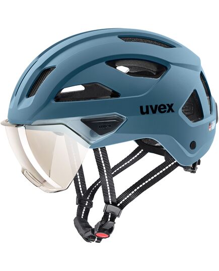 Uvex Kask UVEX Stride visor niebieski, Kolor: niebieski