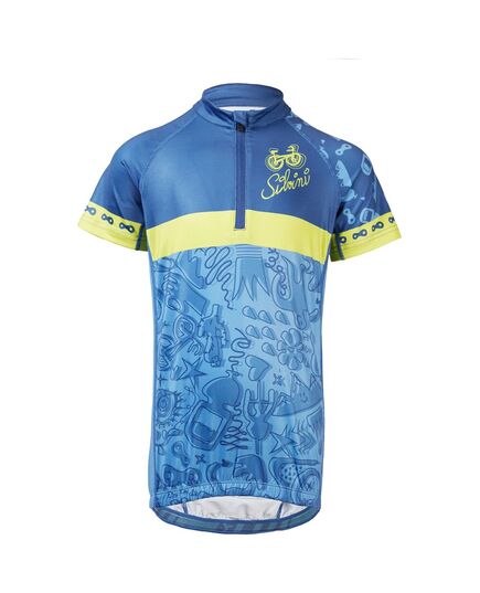 Koszulka Rowerowa Dziecięca SILVINI Junior Jersey Scrivia CD1434, Kolor: niebieski, Rozmiar: 134/140
