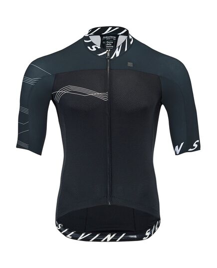 Koszulka Kolarska Męska SILVINI Stelvio MD1604, Kolor: czarny, Rozmiar: S