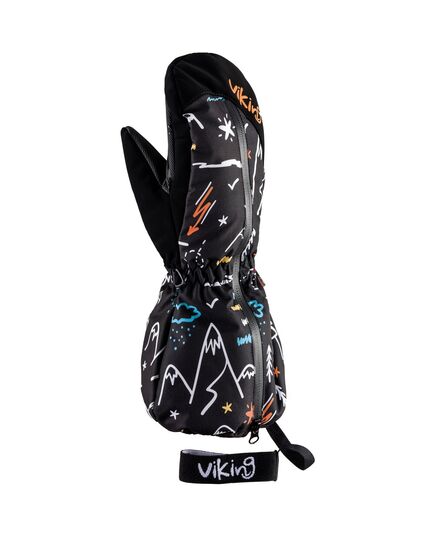 Rękawice Dziecięce Jednopalczaste Snoppy VIKING Kids, Kolor: czarny, Rozmiar: 5