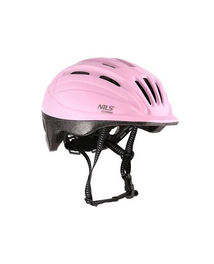 NILS EXTREME kask rowerowy dla dziewczynek MTV62J różowy, Kolor: różowy, Rozmiar: 48-52