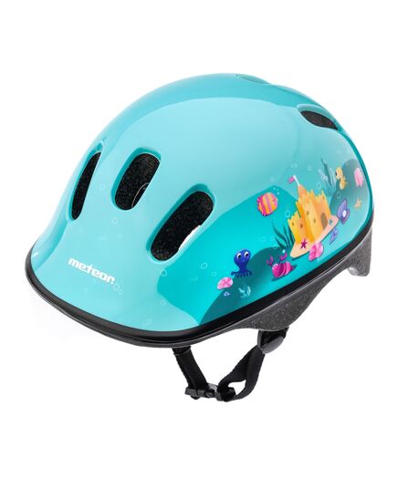 METEOR kask rowerowy dziecięcy z regulacją KS06 Magic niebieskie