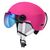 METEOR kask narciarski z przyłbicą damski regulowany Falven różowy, Kolor: różowy, Rozmiar: 55-58