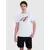 4F t-shirt męski koszulka bawełniana 4FWMM00TTSHM2257 czerwony, Kolor: biały, Rozmiar: S
