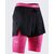 Spodenki damskie X-Bionic EFFEKTOR 2IN1 SHORTS X BLACK/NEO PINK czarne, Kolor: czarny, Rozmiar: L
