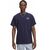 UNDER ARMOUR męski t-shirt bawełniany M LOGO EMB HEAVYWEIGHT SS granatowy, Kolor: granatowy, Rozmiar: L