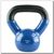 Kettlebell Żeliwny Pokryty Winylem KNV HMS, Kolor: niebieski, Waga: 6 kg