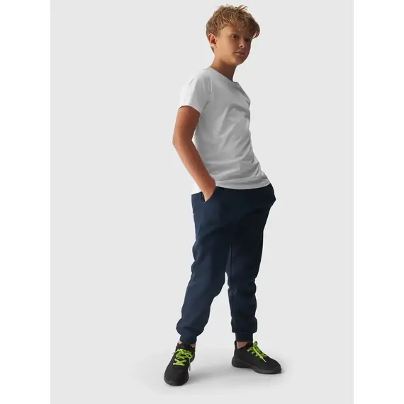 4F JUNIOR T-shirt chłopięcy bawełniany M1626 biały, Kolor: biały, Rozmiar: 122