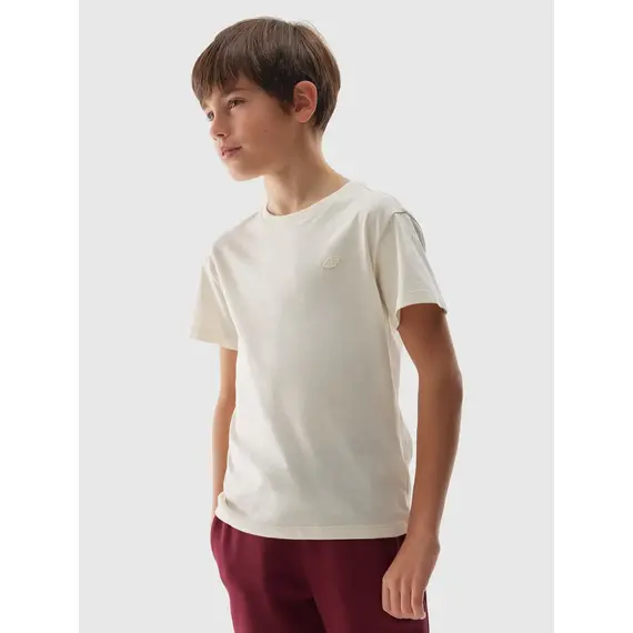 4F JUNIOR T-shirt dziecięcy U1802 biały unisex, Kolor: biały, Rozmiar: 146, 4 zdjęcie