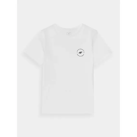 4F Koszulka dziecięca t-shirt chłopięcy na W-F bawełniany M1859 biały, Kolor: biały, Rozmiar: 164, 2 zdjęcie 4F Koszulka dziecięca t-shirt chłopięcy na W-F bawełniany M1859 biały, Kolor: biały, Rozmiar: 164, 2 zdjęcie