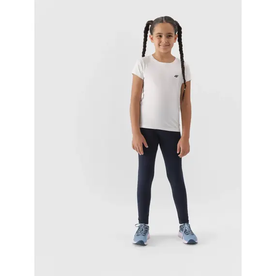 4F JUNIOR T-shirt dziewczęcy F1658 biały, Kolor: biały, Rozmiar: 164, 2 zdjęcie