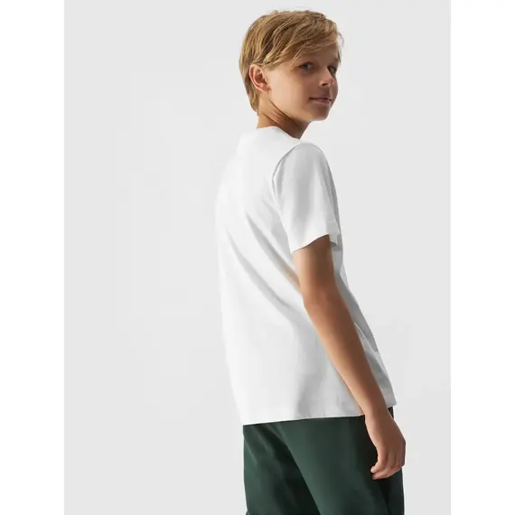 4F JUNIOR T-shirt bawełniany M1552 biały, Kolor: biały, Rozmiar: 158, 2 zdjęcie 4F JUNIOR T-shirt bawełniany M1552 biały, Kolor: biały, Rozmiar: 158, 2 zdjęcie
