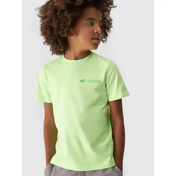 4F JUNIOR T-shirt bawełniany M1558 zielony, Kolor: zielony, Rozmiar: 158