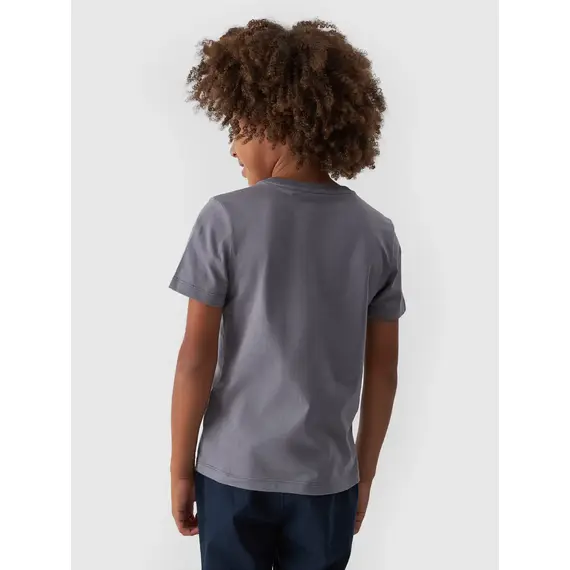 4F JUNIOR T-shirt bawełniany M1627 ciemnoszary, Kolor: ciemnoszary, Rozmiar: 140, 2 zdjęcie