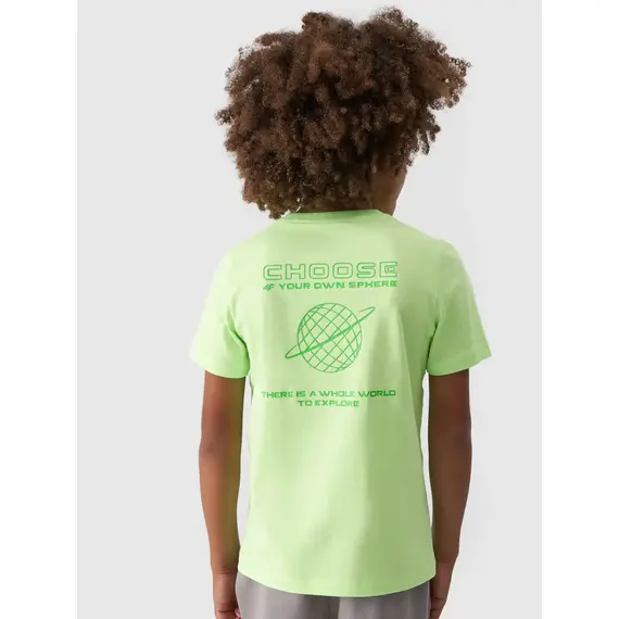 4F JUNIOR T-shirt bawełniany M1558 zielony, Kolor: zielony, Rozmiar: 152, 4 zdjęcie