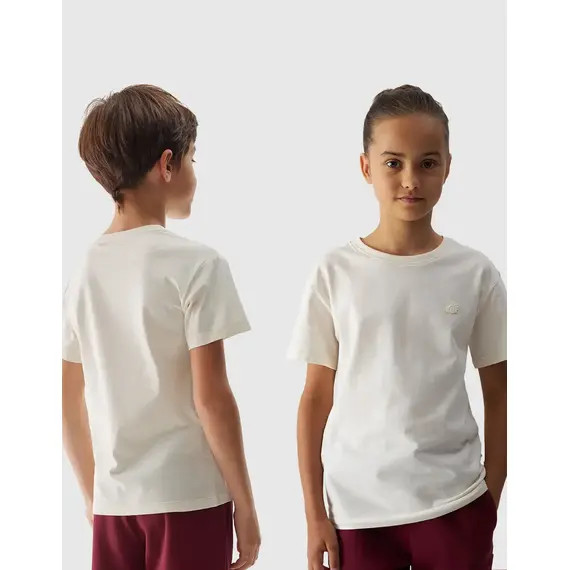 4F JUNIOR T-shirt dziecięcy U1802 biały unisex, Kolor: biały, Rozmiar: 146