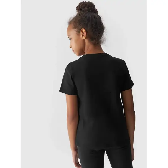 4F JUNIOR T-shirt dziewczęcy bawełniany F1548 czarny, Kolor: czarny, Rozmiar: 140, 2 zdjęcie 4F JUNIOR T-shirt dziewczęcy bawełniany F1548 czarny, Kolor: czarny, Rozmiar: 140, 2 zdjęcie