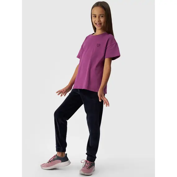 4F t-shirt dziecięcy koszulka bawełniana sportowa F1546 różowa, Kolor: różowy, Rozmiar: 128, 2 zdjęcie