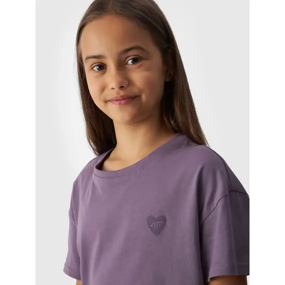 4F t-shirt dziecięcy koszulka bawełniana sportowa F1546 fioletowa, Kolor: fioletowy, Rozmiar: 134, 3 zdjęcie 4F t-shirt dziecięcy koszulka bawełniana sportowa F1546 fioletowa, Kolor: fioletowy, Rozmiar: 134, 3 zdjęcie