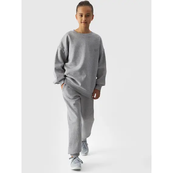4F JUNIOR Spodnie dresowe unisex U0920 szare, Kolor: szary, Rozmiar: 158
