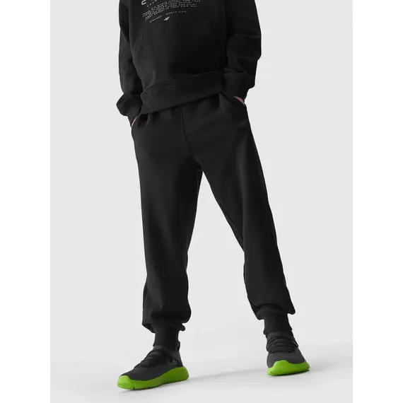 4F JUNIOR Spodnie dresowe chłopięce M761 czarne, Kolor: czarny, Rozmiar: 134, 3 zdjęcie