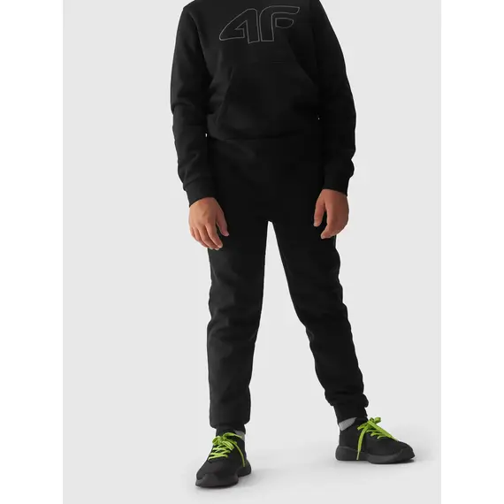 4F JUNIOR Spodnie dresowe chłopięce M0811 czarne, Kolor: czarny, Rozmiar: 146, 3 zdjęcie