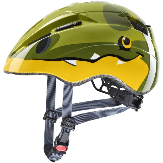 Kask Rowerowy Dziecięcy UVEX Kask Kid 2 dinozaur, Kolor: zielony, Rozmiar: 46-52