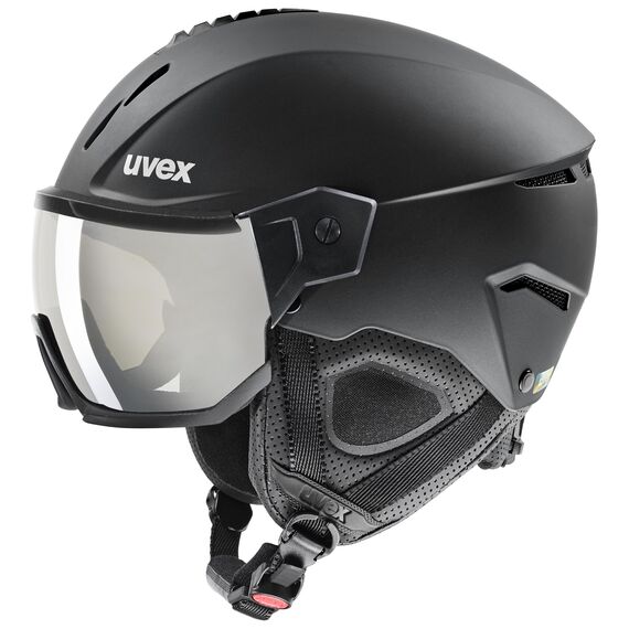 UVEX INSTINCT VISOR kask narciarski hardshell z goglami czarny, Kolor: czarny, Rozmiar: 53-56