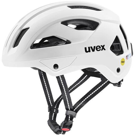 UVEX Kask rowerowy miejski city stride MIPS Hiplok biały, Kolor: biały, Rozmiar: 59-62