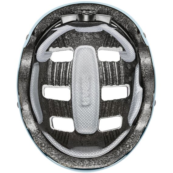 UVEX kask rowerowy dziecięcy z regulacją rozmiaru Kid 3 żółty, Kolor: niebieski, Rozmiar: 55-58, 4 zdjęcie