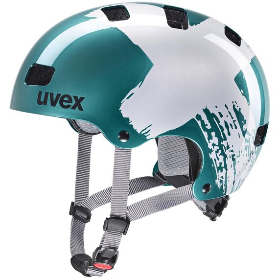 UVEX kask rowerowy dziecięcy z regulacją rozmiary Kid 3 zielony, Kolor: zielony, Rozmiar: 51-55