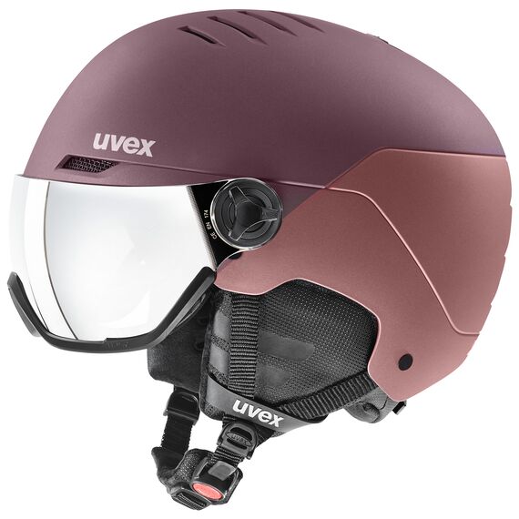 UVEX WANTED VISOR kask narciarski z technologią hardshell fioletowy, Kolor: fioletowy, Rozmiar: 54-58