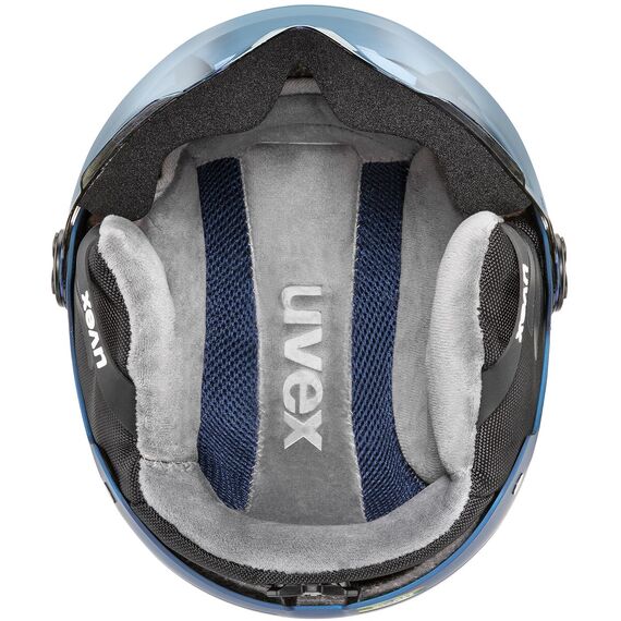 UVEX Kask rocket jr. visor (56/6/263/80/05), Kolor: niebieski, Rozmiar: 54-58, 4 zdjęcie